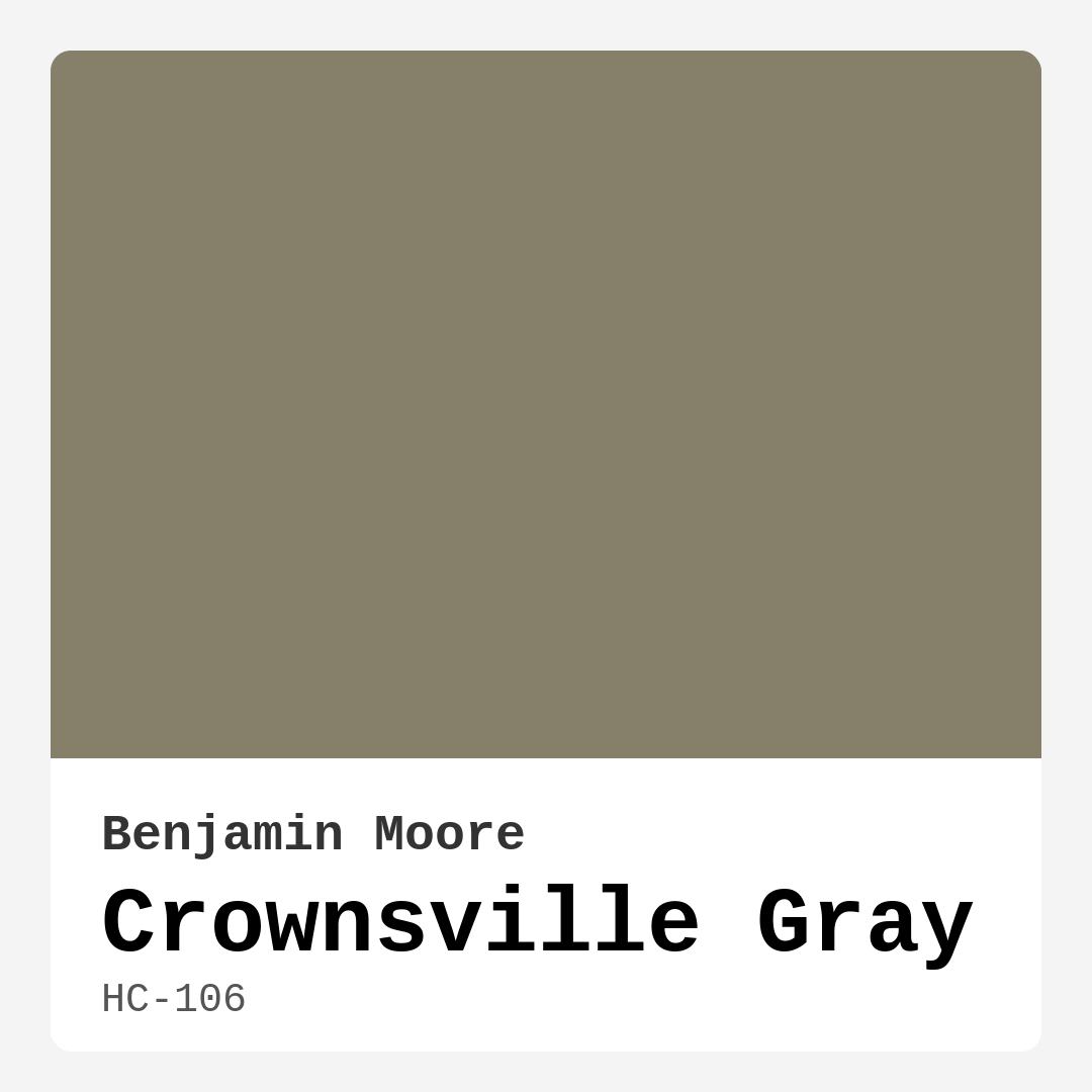 Crownsville Gray HC-106 by Benjamin Moore