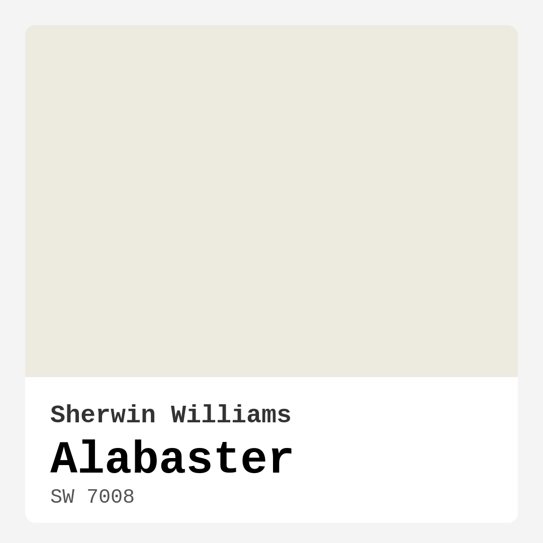 Alabaster SW 7008 by Sherwin Williams