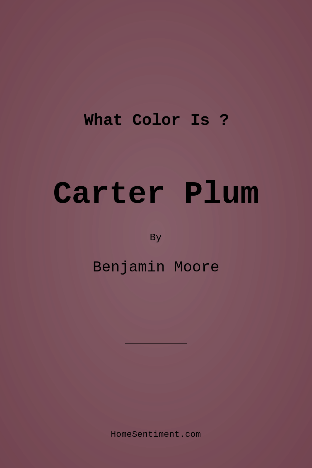 Carter Plum CW-355 by Benjamin Moore