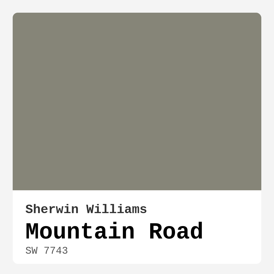 Mountain Road SW 7743 by Sherwin Williams