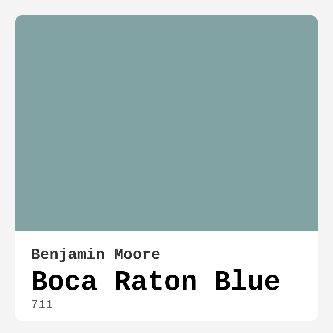Boca Raton Blue 711 by Benjamin Moore