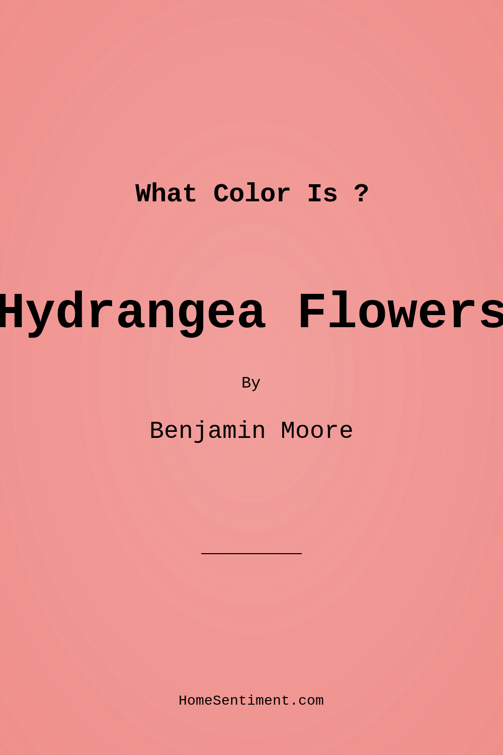 Hydrangea Flowers 2008-40 by Benjamin Moore