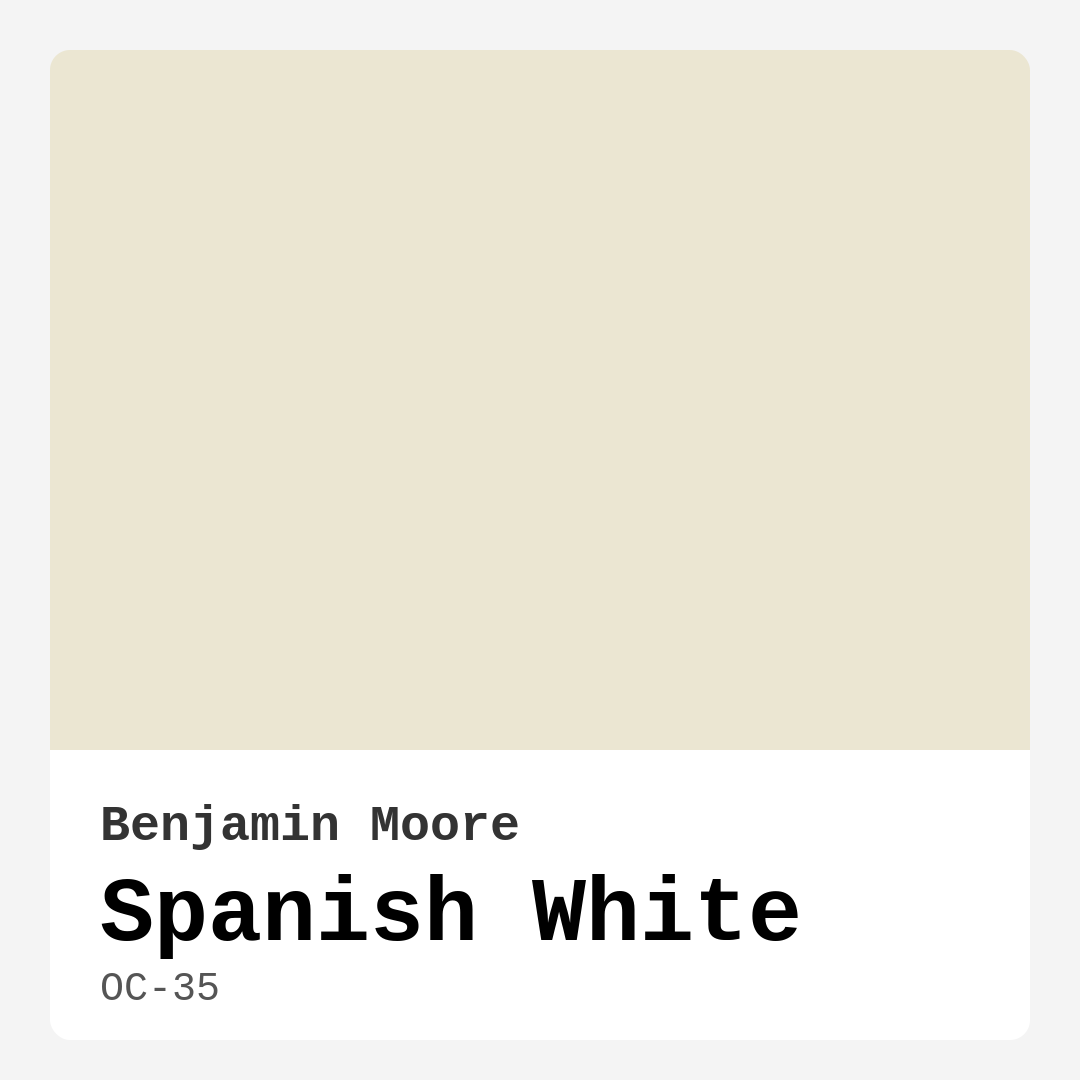 Spanish White OC-35 by Benjamin Moore