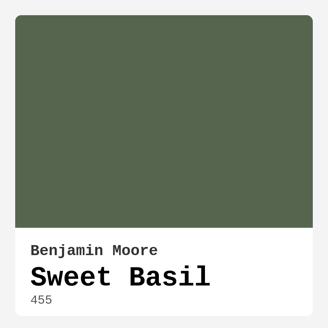 Sweet Basil 455 by Benjamin Moore