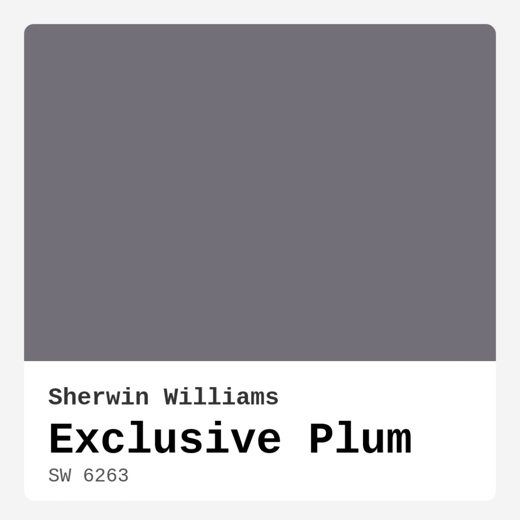 Exclusive Plum SW 6263 by Sherwin Williams