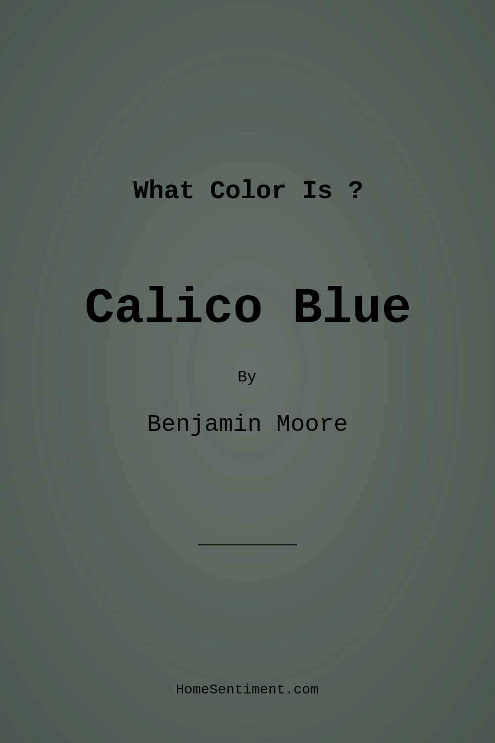 Calico Blue 707 by Benjamin Moore