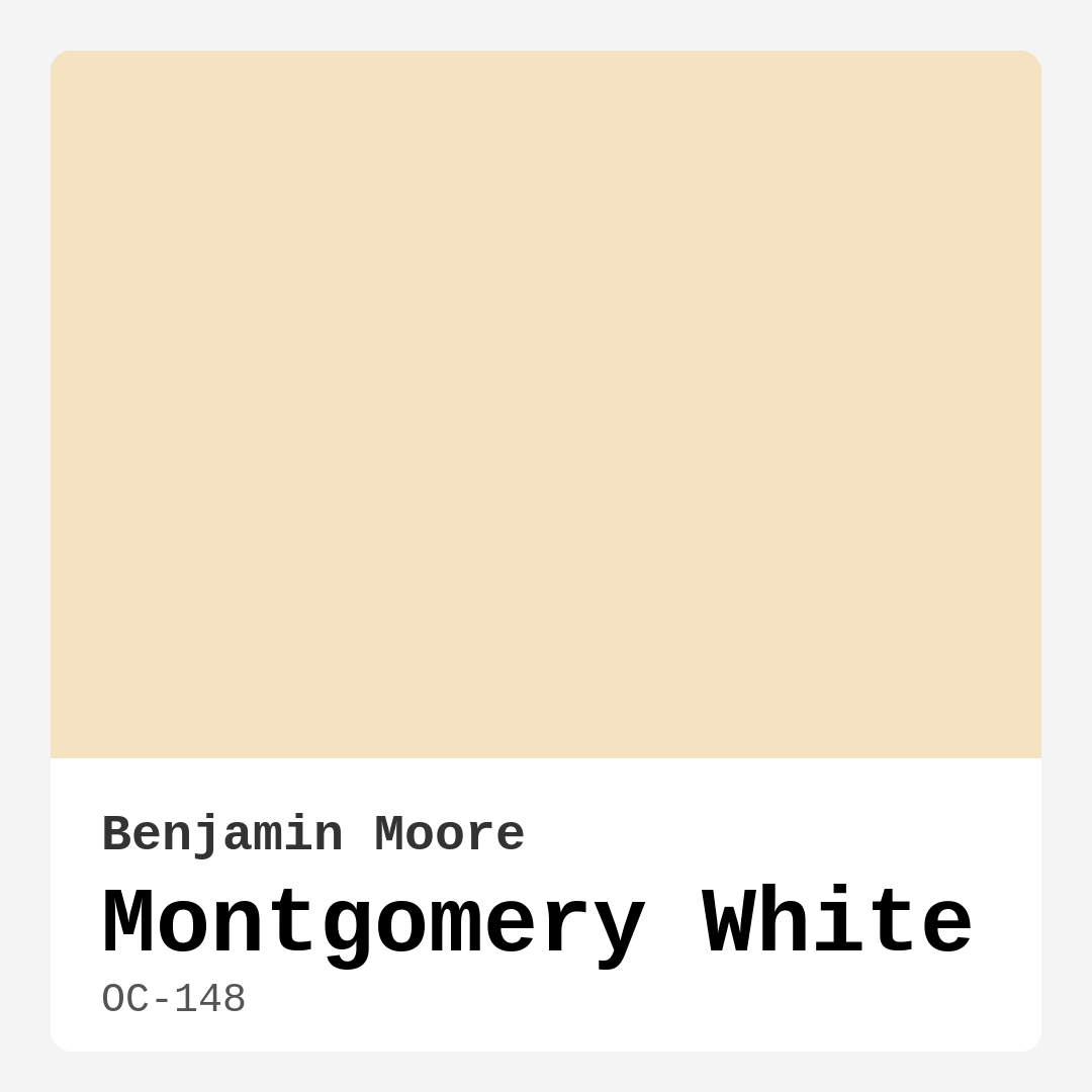 Montgomery White OC-148 by Benjamin Moore