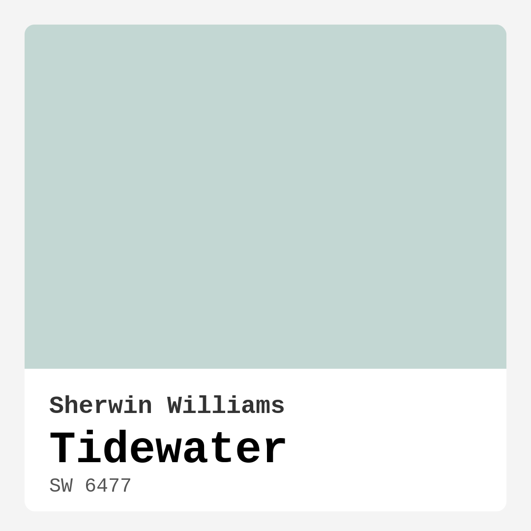 Sherwin Williams Tidewater SW 6477 Real Images