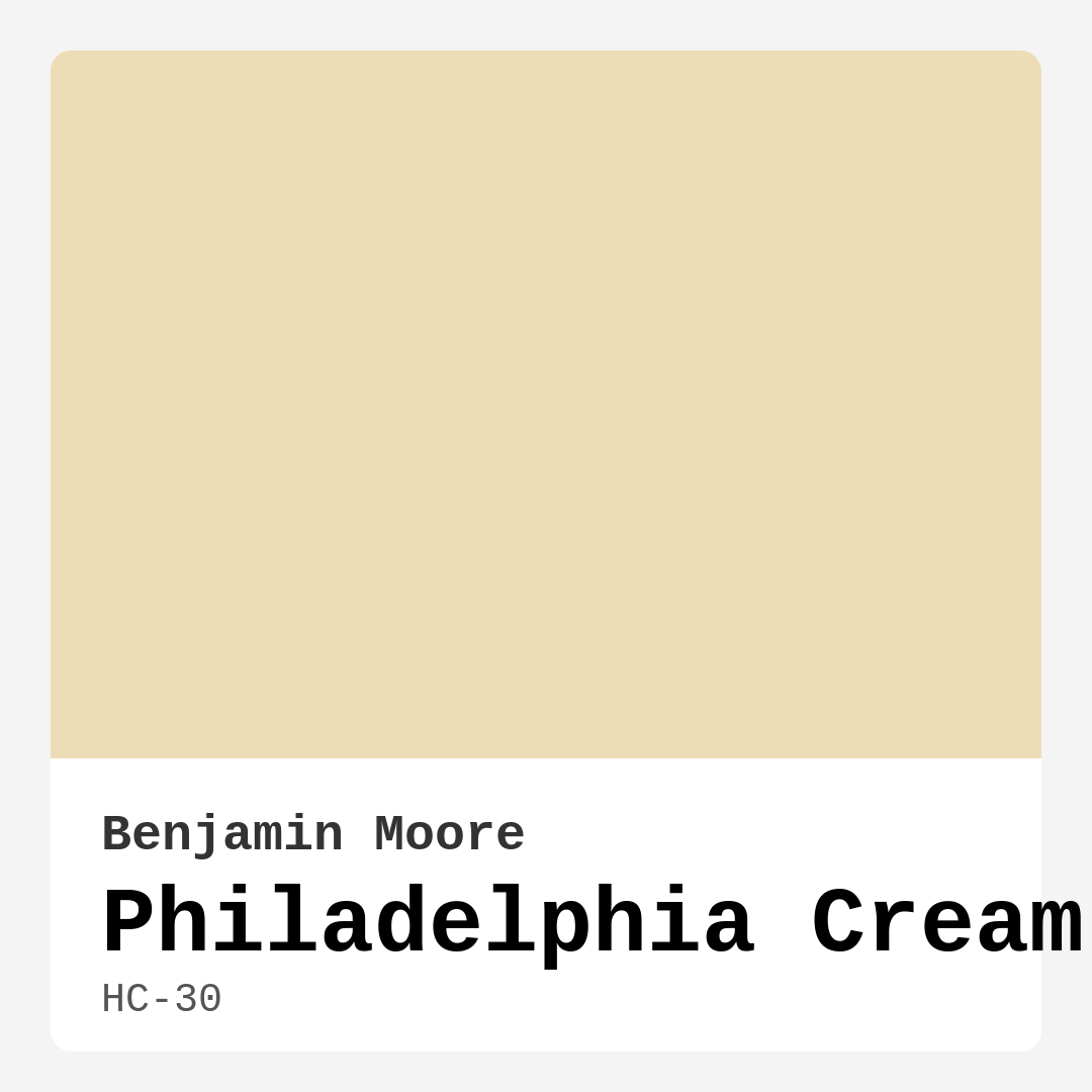 Philadelphia Cream HC-30 by Benjamin Moore