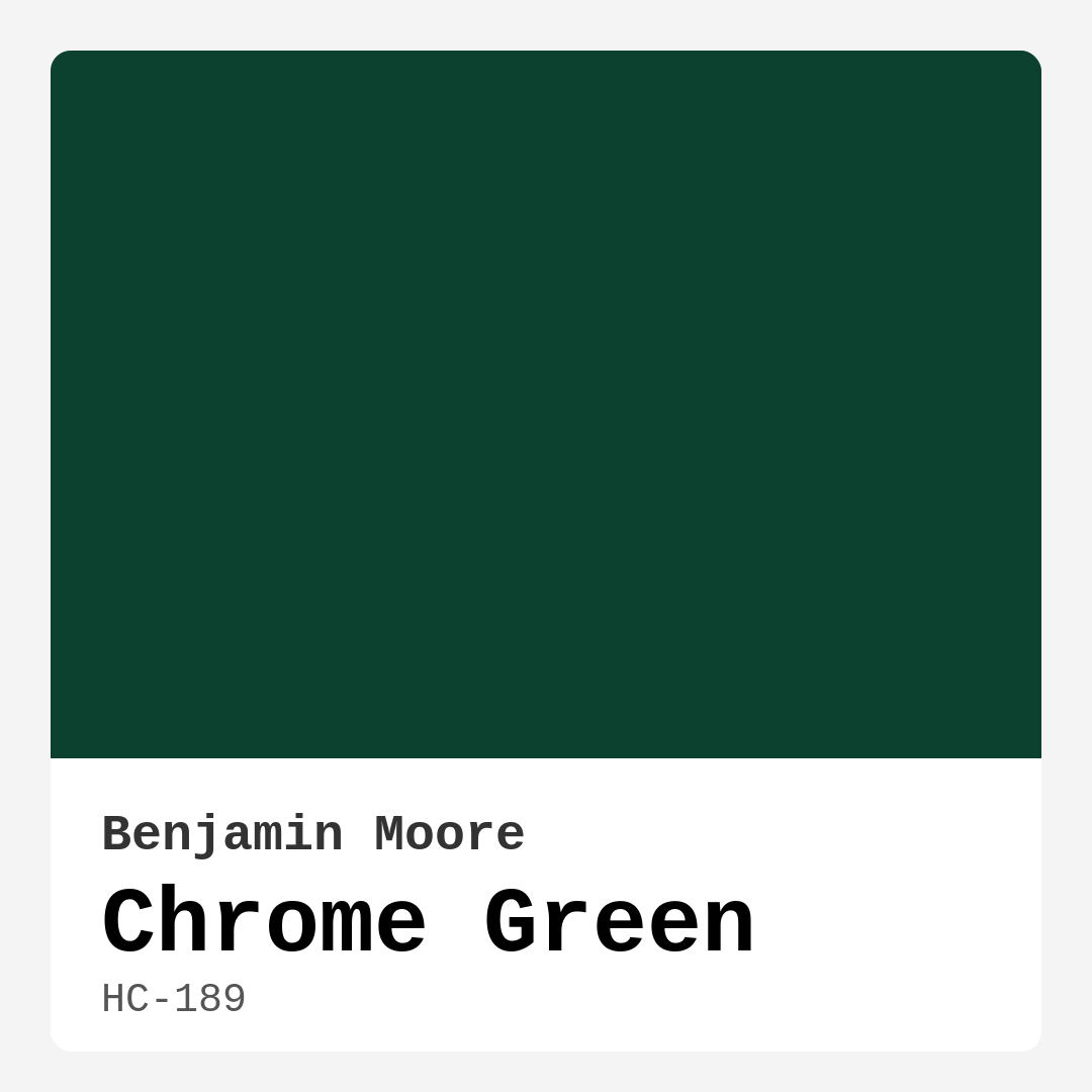 Chrome Green HC-189 by Benjamin Moore