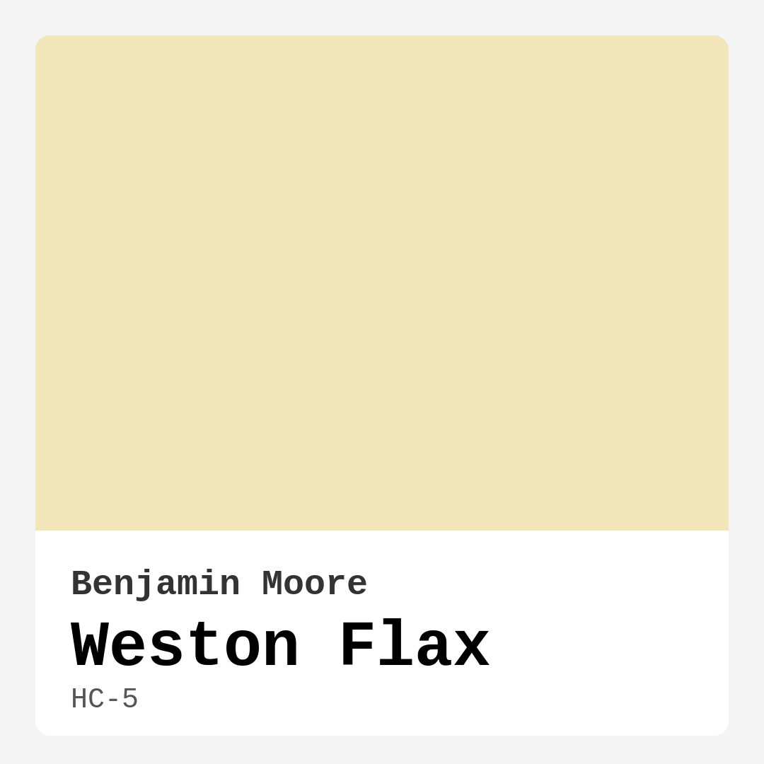Weston Flax HC-5 by Benjamin Moore