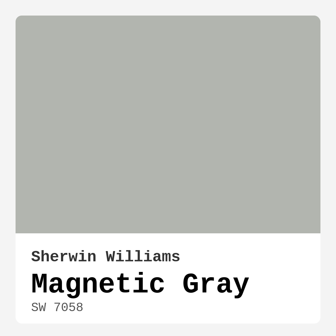 Magnetic Gray SW 7058 by Sherwin Williams