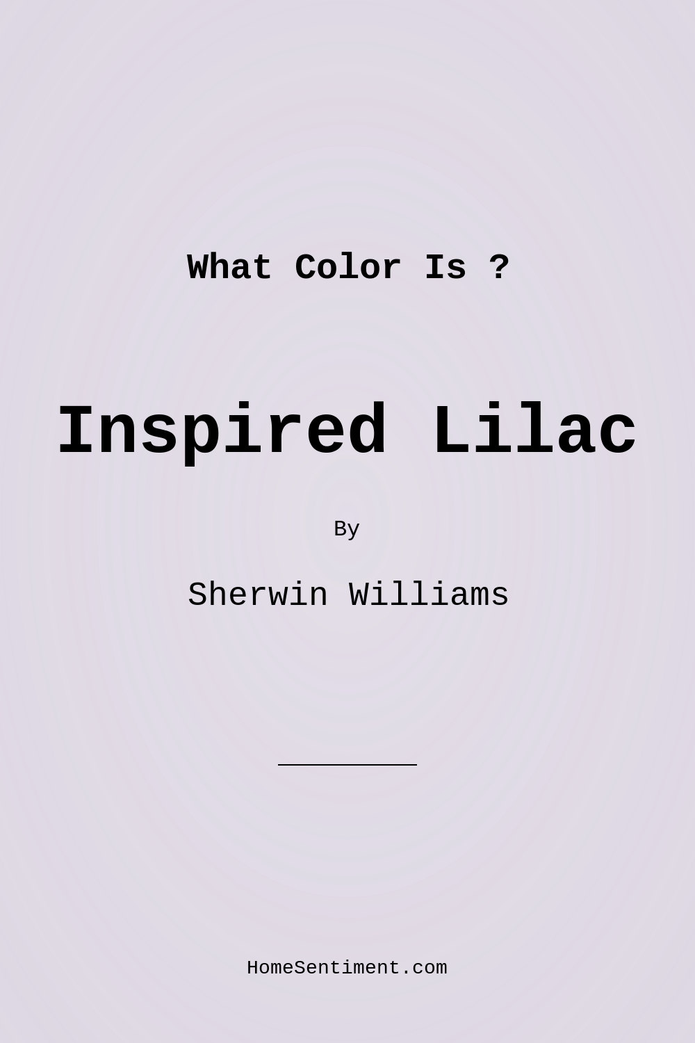 Inspired Lilac SW 6820 by Sherwin Williams