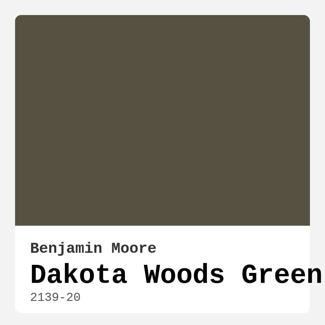 Dakota Woods Green 2139-20 by Benjamin Moore