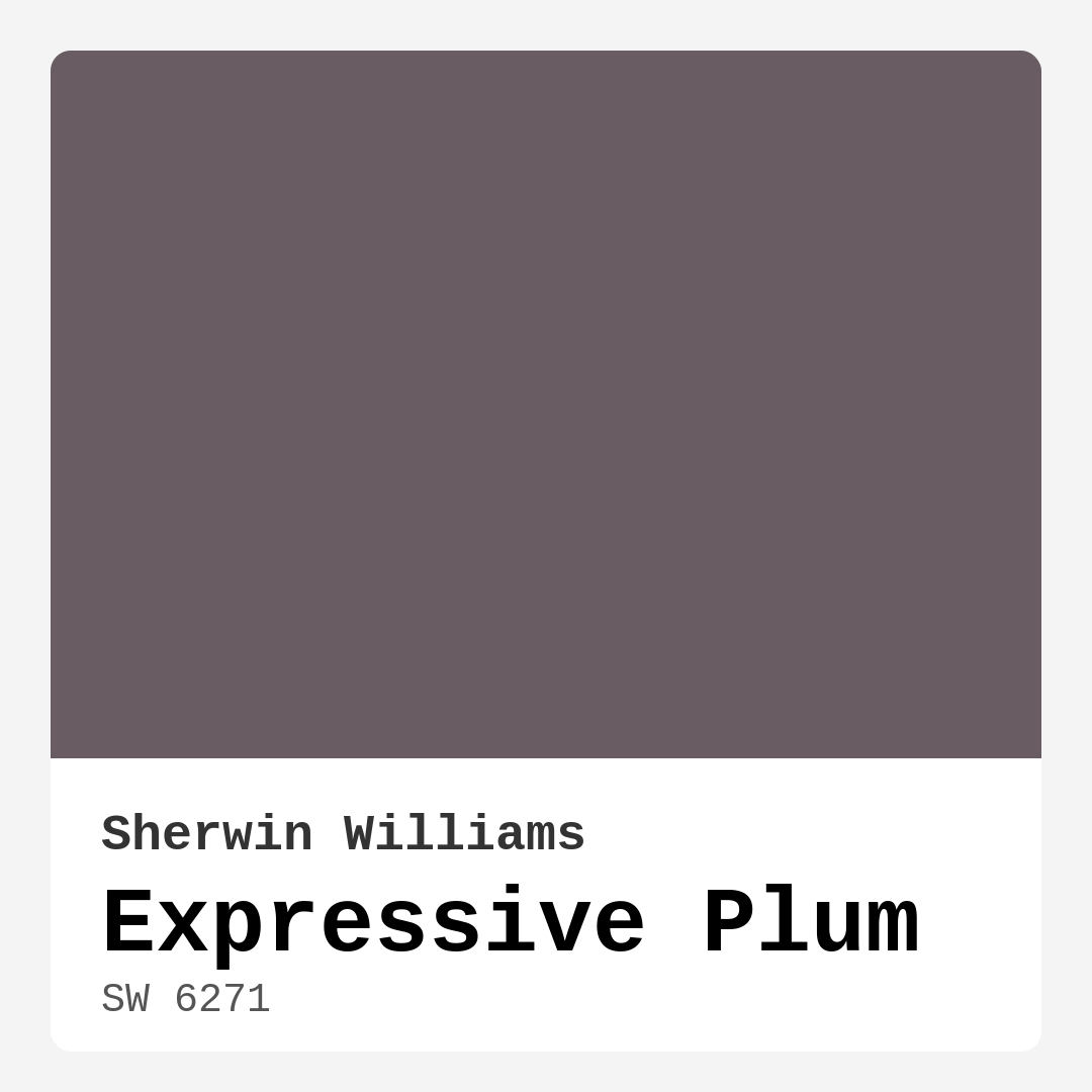 Expressive Plum SW 6271 by Sherwin Williams