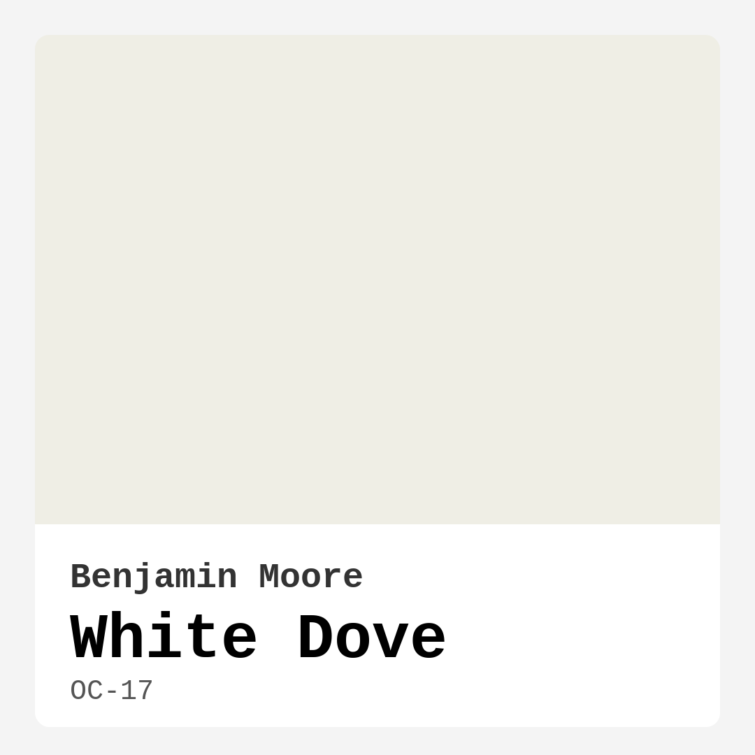White Dove OC-17 by Benjamin Moore