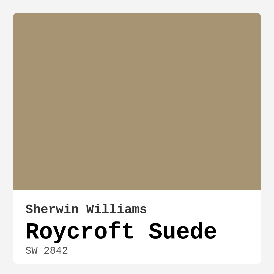 Roycroft Suede SW 2842 by Sherwin Williams