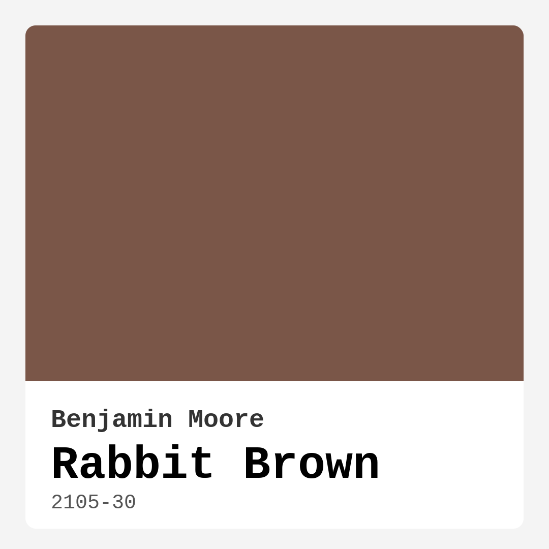 Rabbit Brown 2105-30 by Benjamin Moore