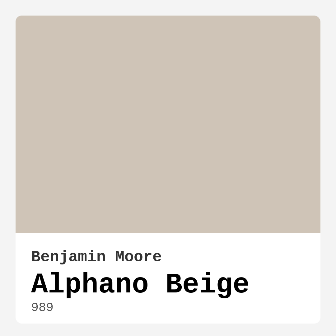 Benjamin Moore Alphano Beige 989 Real Images
