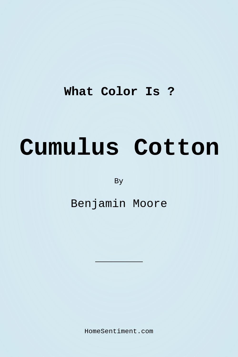 Cumulus Cotton 2063-70 by Benjamin Moore
