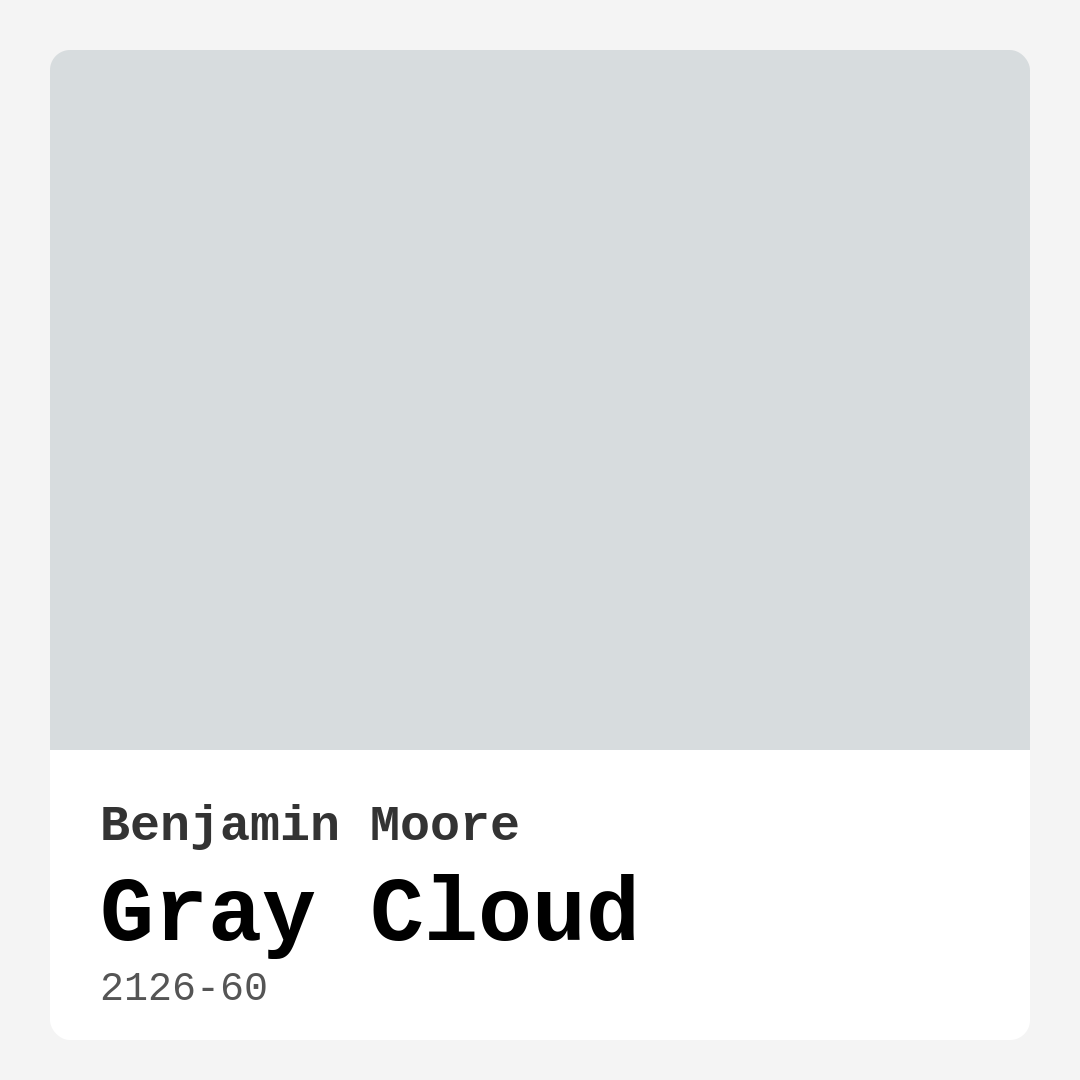 Gray Cloud 2126-60 by Benjamin Moore