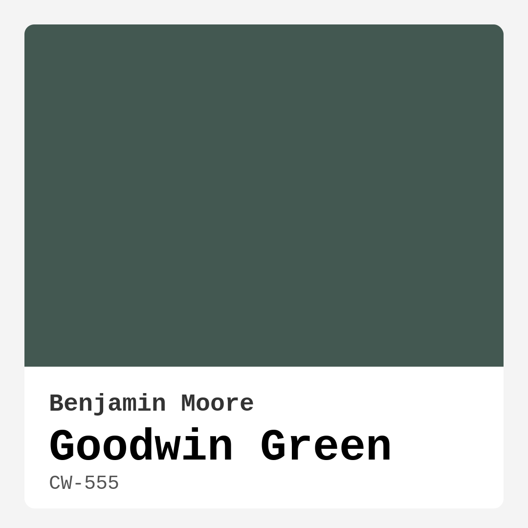 Goodwin Green CW-555 by Benjamin Moore