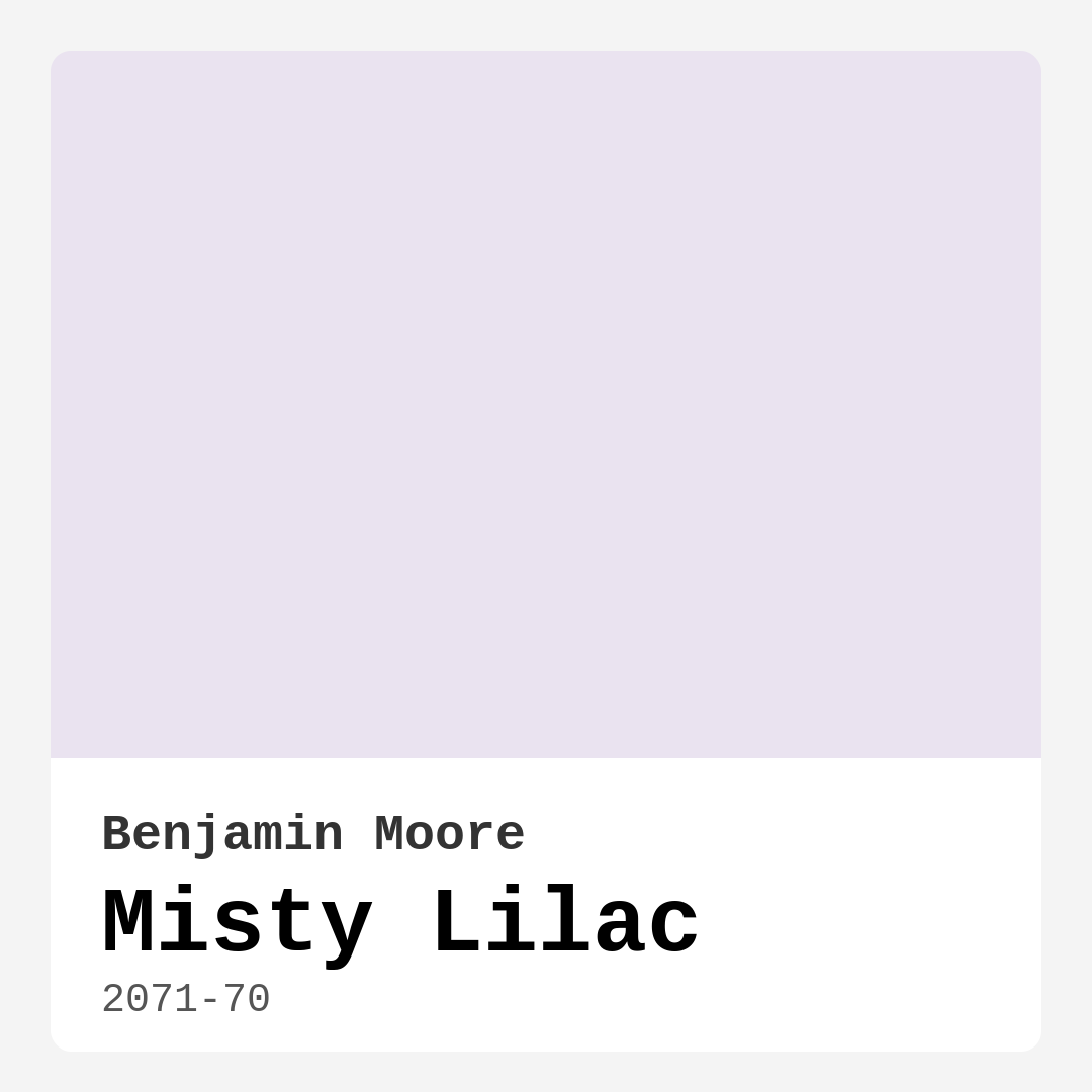 Misty Lilac 2071-70 by Benjamin Moore
