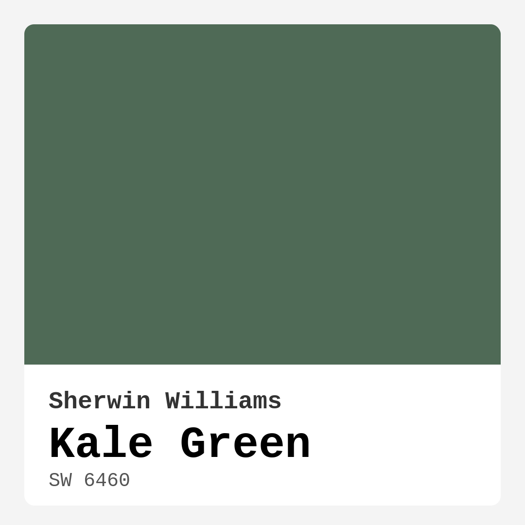 Kale Green SW 6460 by Sherwin Williams