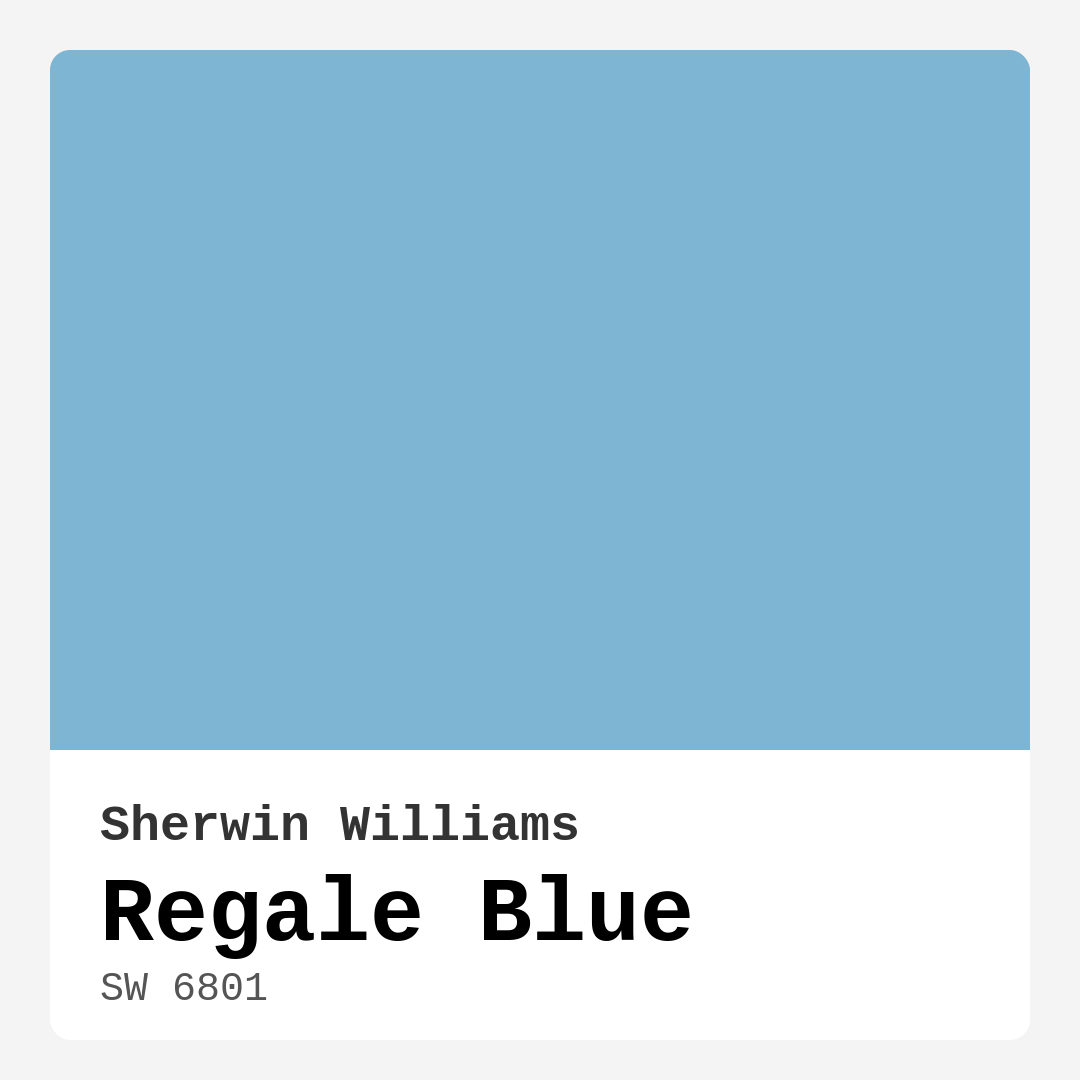 Regale Blue SW 6801 by Sherwin Williams