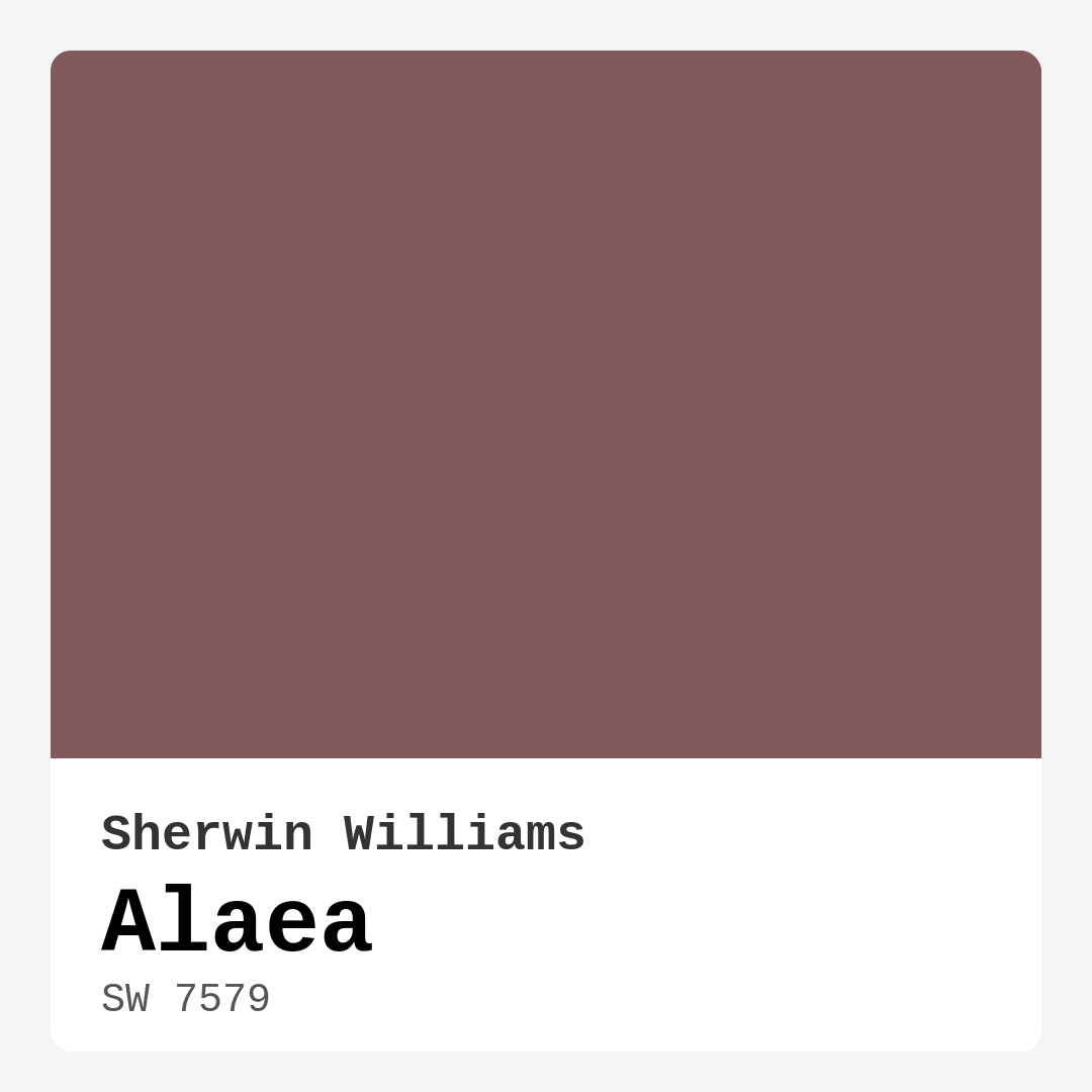 Sherwin Williams Alaea SW 7579 Real Images