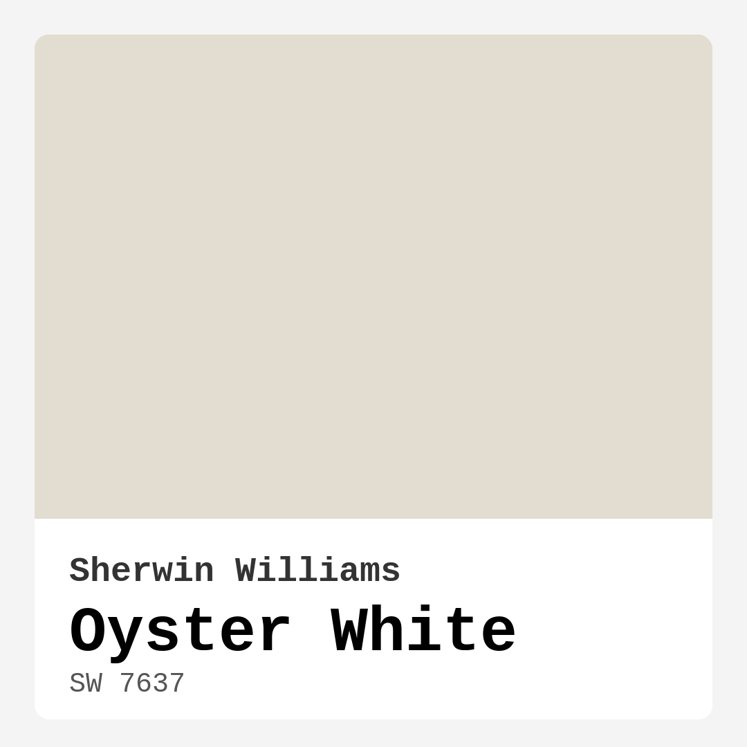 Oyster White SW 7637 by Sherwin Williams