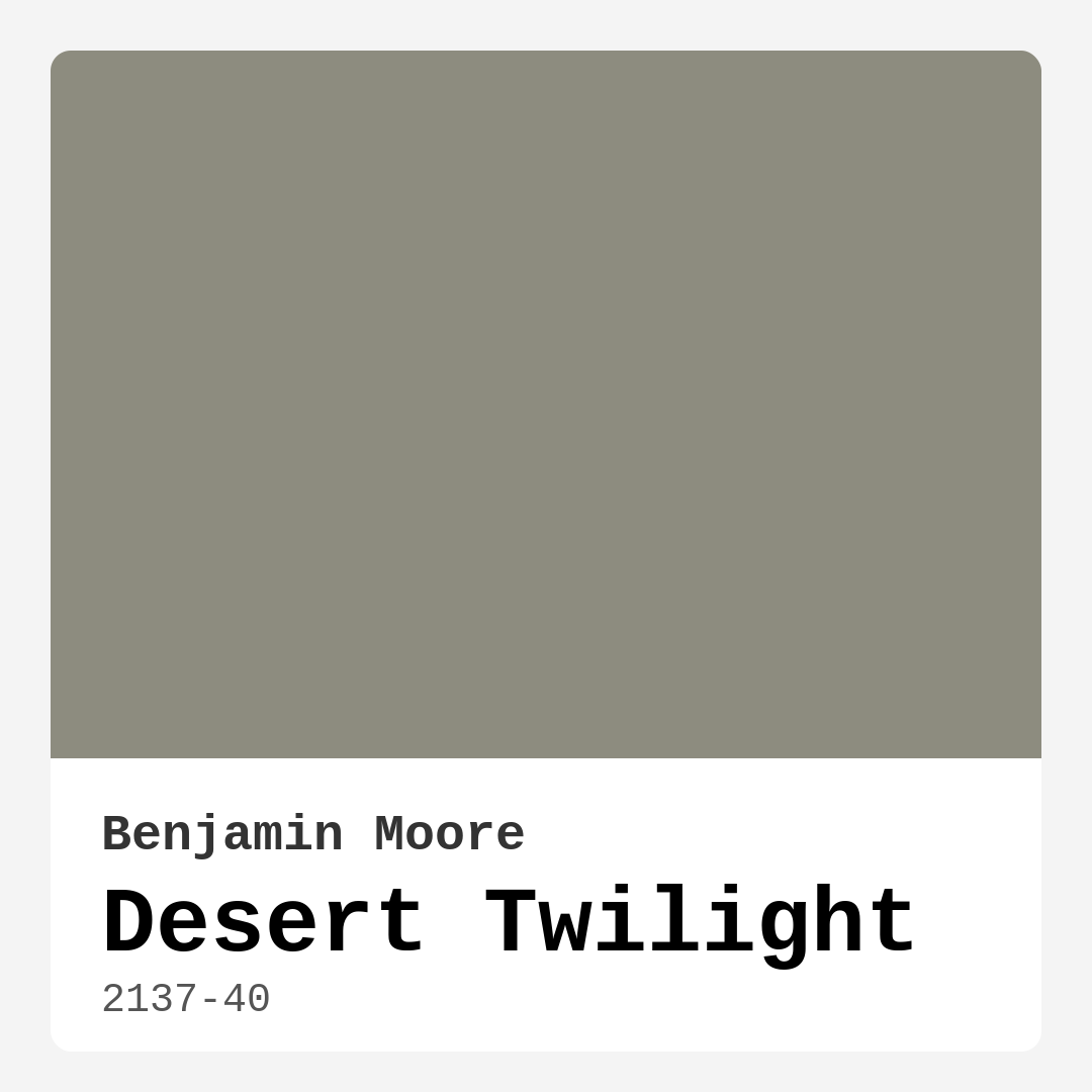 Benjamin Moore Desert Twilight 2137-40 Real Images