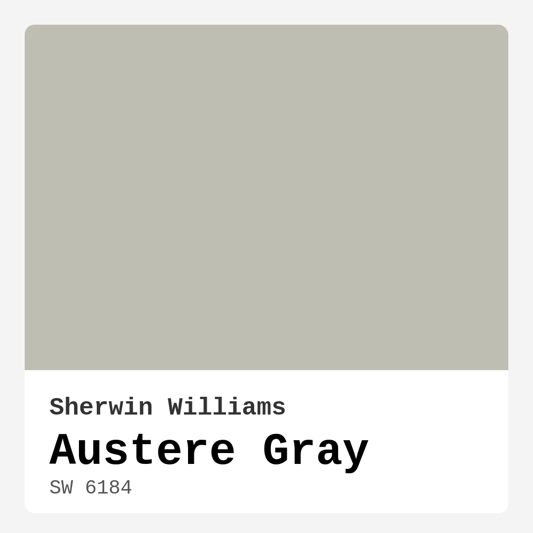 Austere Gray SW 6184 by Sherwin Williams
