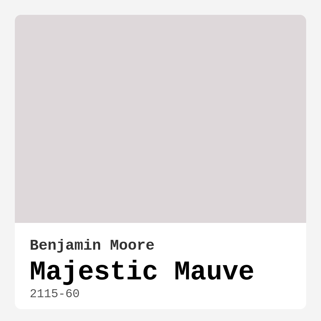 Benjamin Moore Majestic Mauve 2115-60 Real Images