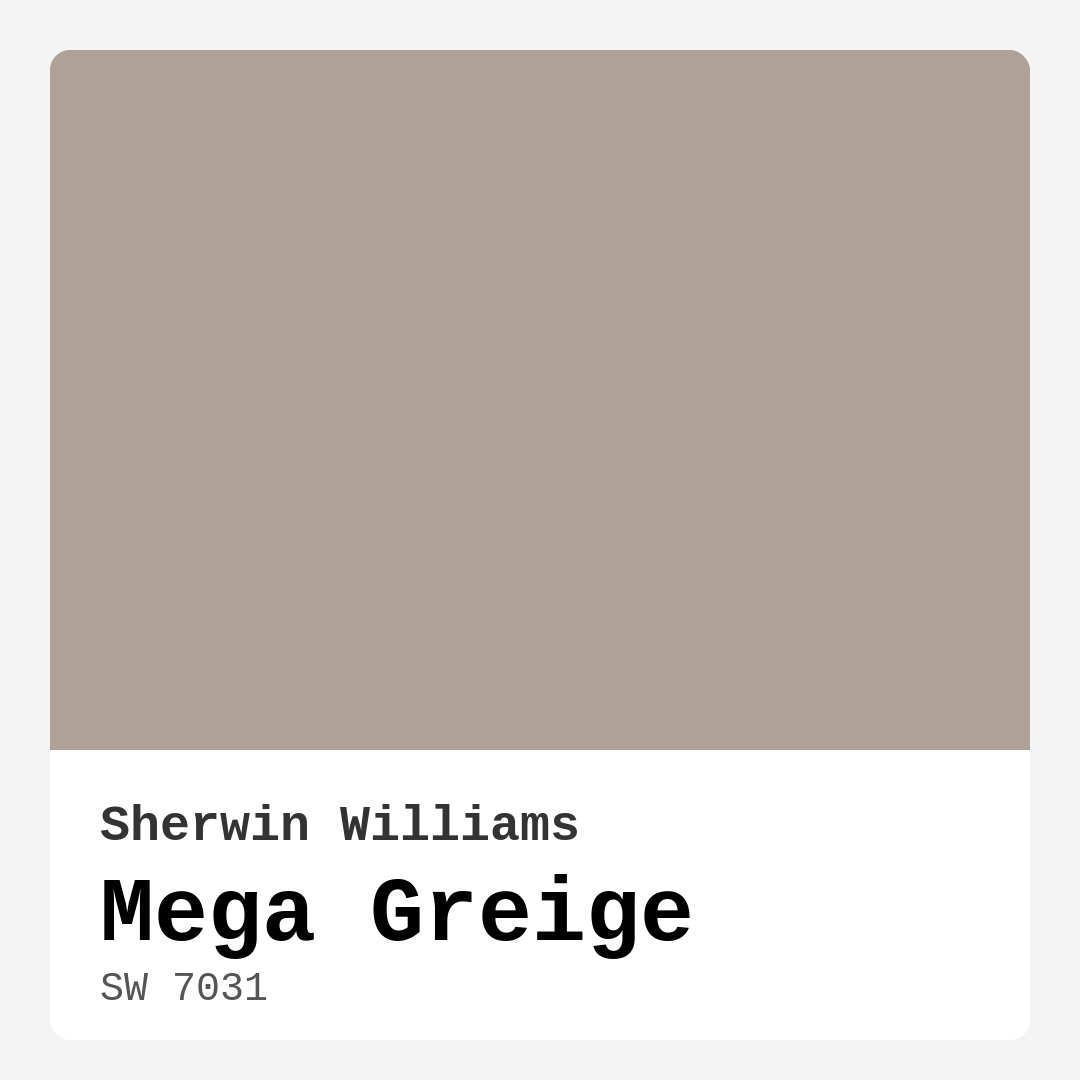 Mega Greige SW 7031 by Sherwin Williams