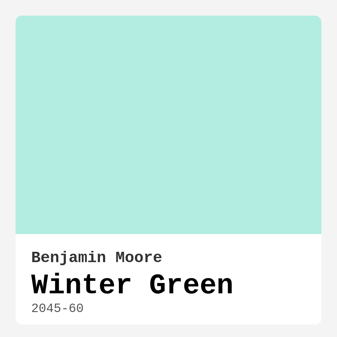 Winter Green 2045-60 by Benjamin Moore