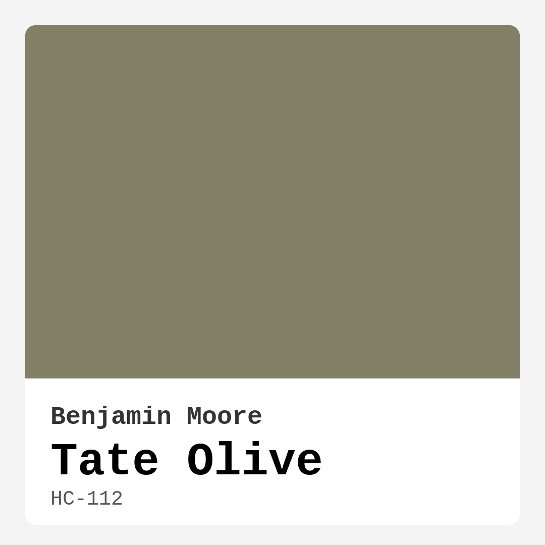 Tate Olive HC-112 by Benjamin Moore