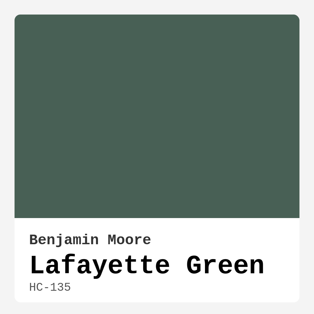 Lafayette Green HC-135 by Benjamin Moore