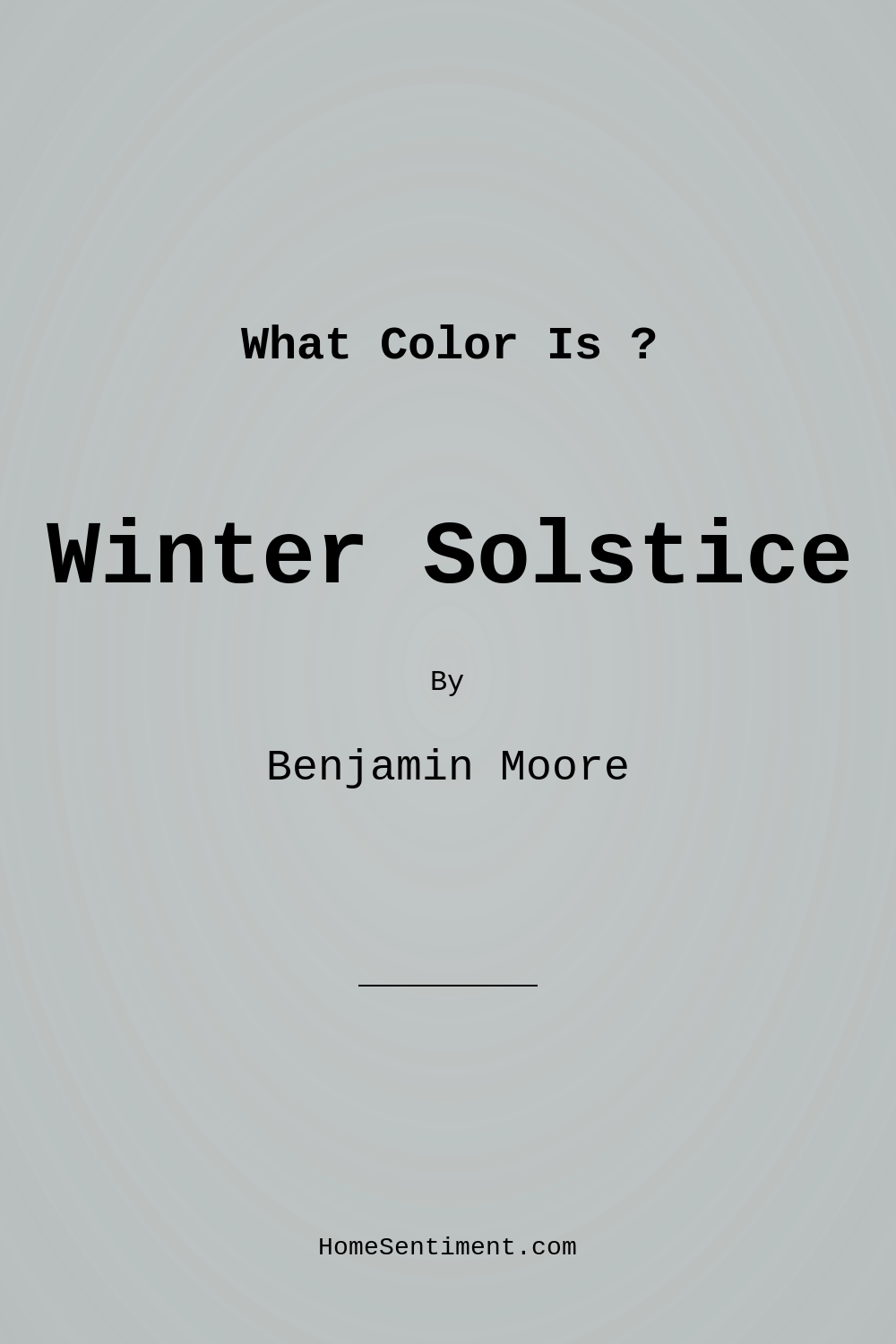 Winter Solstice 1605 by Benjamin Moore