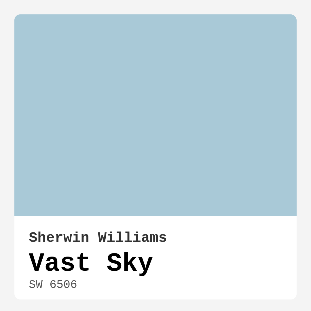 Vast Sky SW 6506 by Sherwin Williams