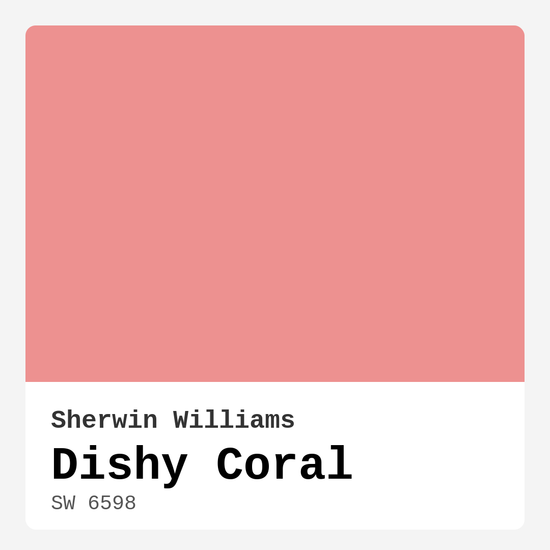 Dishy Coral SW 6598 by Sherwin Williams