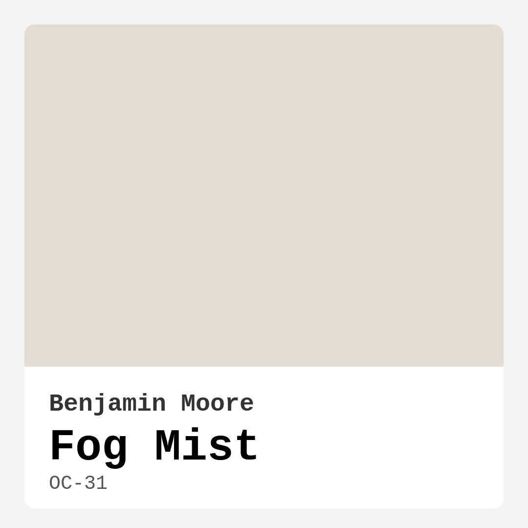 Fog Mist OC-31 by Benjamin Moore