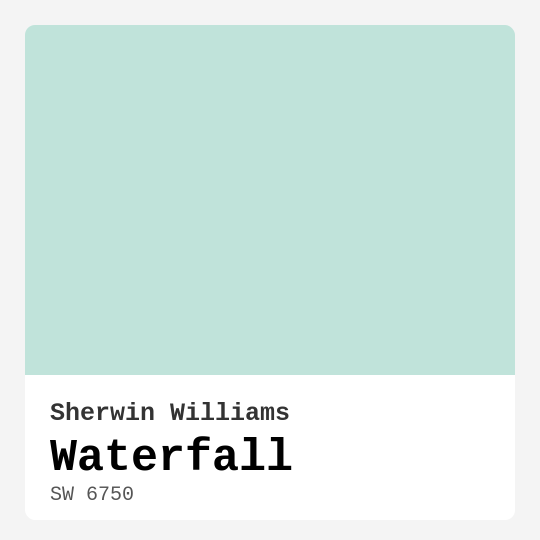 Waterfall SW 6750 by Sherwin Williams