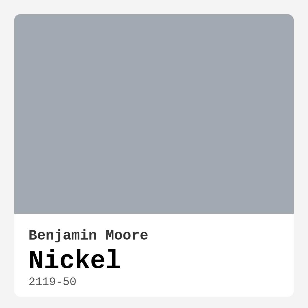 Benjamin Moore Nickel 2119-50 Real Images