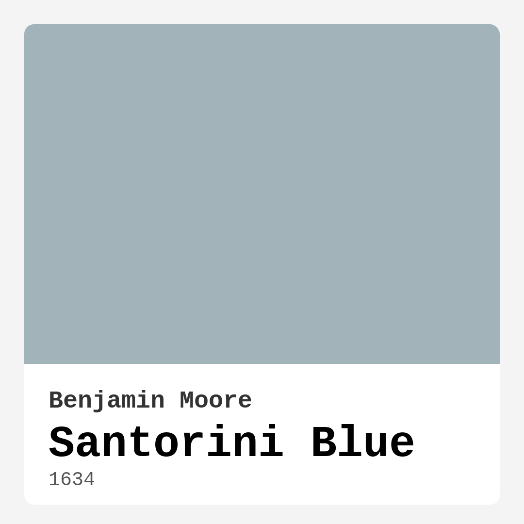 Santorini Blue 1634 by Benjamin Moore