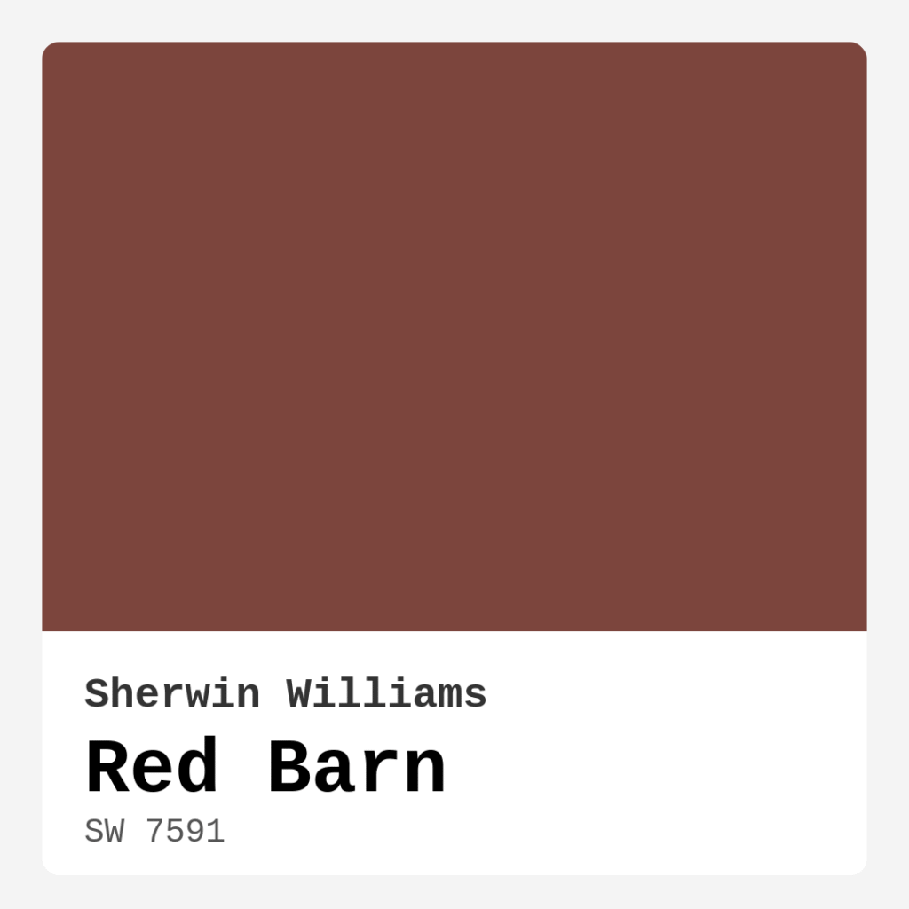 Red Barn SW 7591 by Sherwin Williams