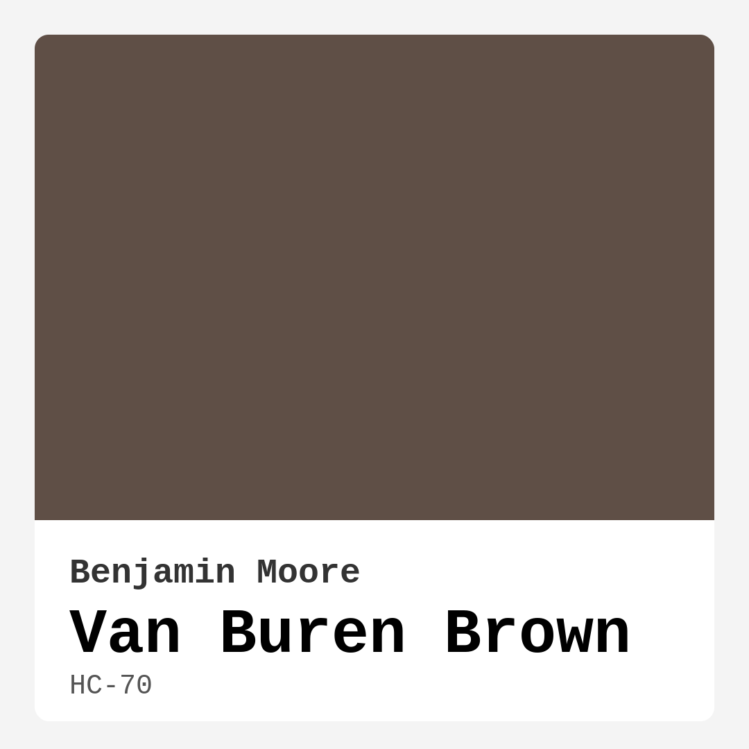 Van Buren Brown HC-70 by Benjamin Moore