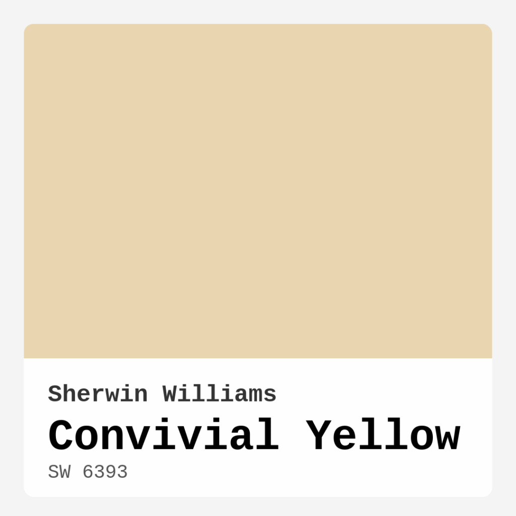 Convivial Yellow SW 6393 by Sherwin Williams