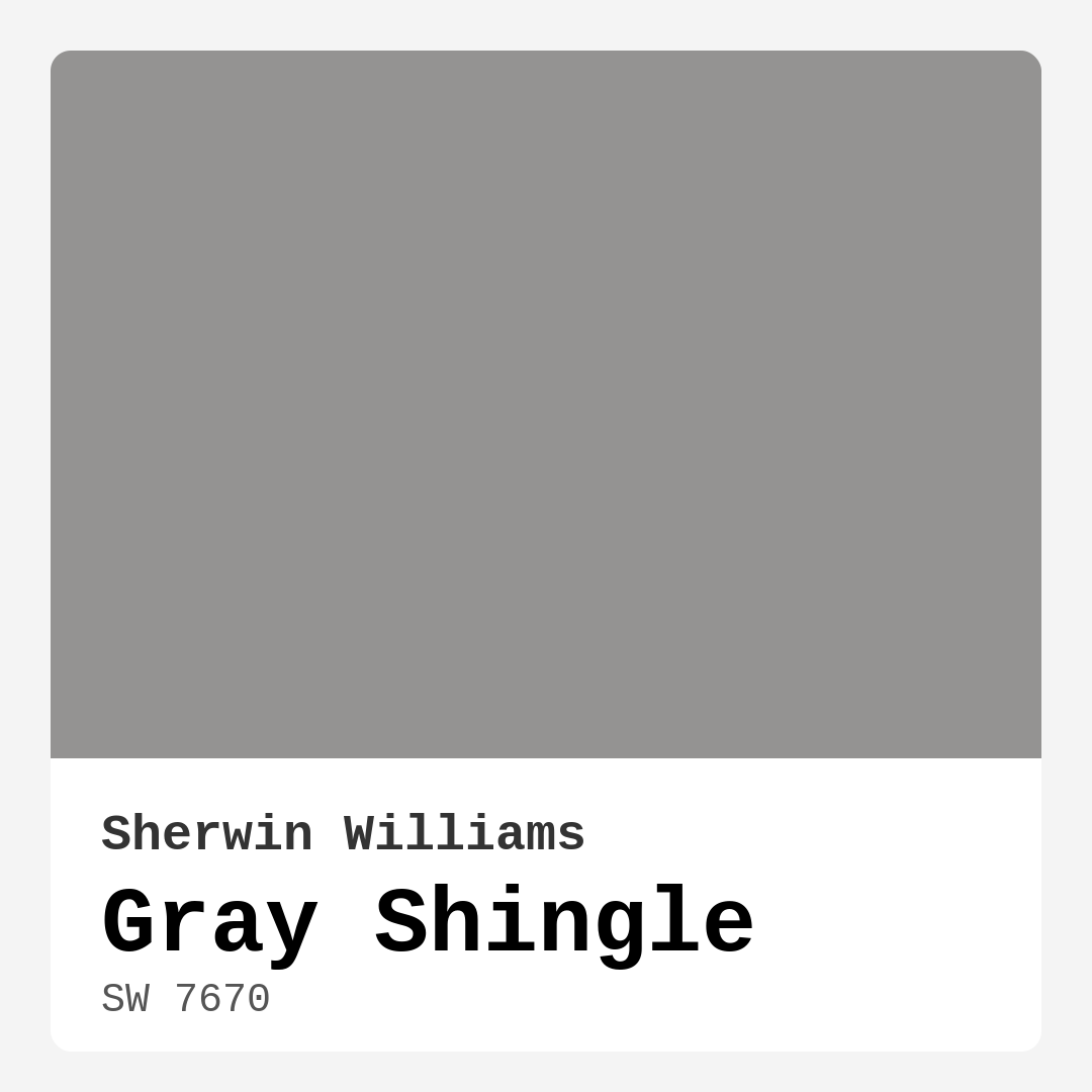 Gray Shingle SW 7670 by Sherwin Williams