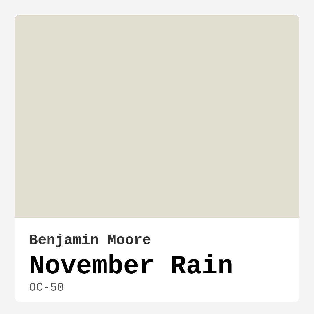 November Rain OC-50 by Benjamin Moore